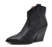 IF Fashion Scarpe da Donna Stivali Stivaletti Cowboy Western Camperos Texani Etnici 662-1 nero N.40