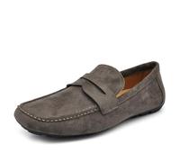 IF Fashion Scarpe Mocassini Slip On Loafers Morbidi da Uomo Camoscio Sintetico Pelle Scamosciato 2Y219 Grigio/Marrone N.44