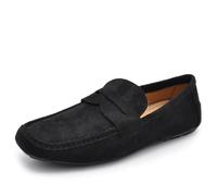 IF Fashion Scarpe Mocassini Slip On Loafers Morbidi da Uomo Camoscio Sintetico Pelle Scamosciato 2Y219 Nero N.45