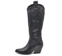 IF Fashion Stivali Cowboy Western Texani Scarpe da Donna A Punta Camperos GA021 Nero N.41