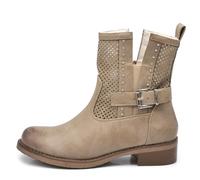 IF Fashion Stivali Stivaletti Biker Motociclista da Donna Traforato Con Fibbie Borchie Primaverili Estivi Pelle Sintetica G677 Khaki N.37