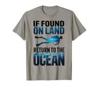 If Found On Land Return To The Ocean Nuotatore Maglietta