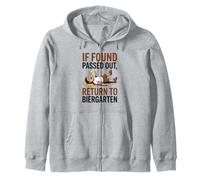 If Found Passed out Return to Biergarten Oktoberfest Drunk Felpa con Cappuccio