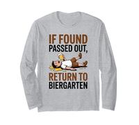 If Found Passed out Return to Biergarten Oktoberfest Drunk Maglia a Manica