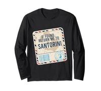 If Found Return To Santorini Maglia a Manica