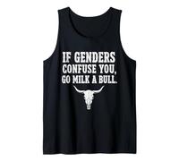 If Genders Confuse You Go Milk a Bull Funny Farm Mucca Vintage Canotta