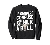 If Genders Confuse You Go Milk A Bull Umorismo LGBTQ Frase Felpa