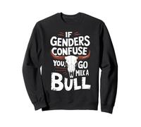 If Genders Confuse You Go Milk A Bull Umorismo Western Toro Felpa