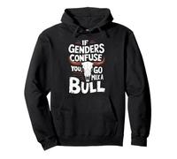 If Genders Confuse You Go Milk A Bull Umorismo Western Toro Felpa con Cappuccio