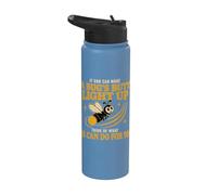 If God Can Make A Bug’s Butt Light Up Christian Funny Stainless Steel Insulated Water Bottle