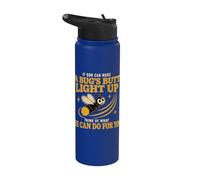 If God Can Make A Bug’s Butt Light Up Christian Funny Stainless Steel Insulated Water Bottle