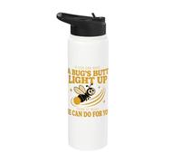 If God Can Make A Bug’s Butt Light Up Christian Funny Stainless Steel Insulated Water Bottle