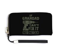 If Grandad Can't Fix It Portafoglio in pelle alla moda borsa lunga con cinturino da polso per uomo donna, Stile:, 20.0*10.5cm
