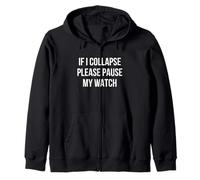 If I Collapse Please Pause My Watch Running Marathon Runner Felpa con Cappuccio