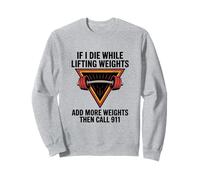 If I Die While Lifting Pesi Divertente Allenamento Divertente Palestra Felpa