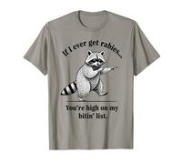 If I Ever Get Rabies Divertente Opossum Sarcastico Tee Maglietta