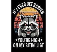 If I Ever Get Rabies You're High On My Bitin' List Raccoon meme humor Notebook: Elegant 6"x9" Journal with 110 College-Ruled Pages - Perfect for Daily Notes, Creative Writing, and Planning