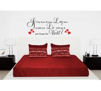 If i Lay Here Snow Patrol Canzone Vinile Grande Rosso Heart Arte Frase Adesivo