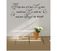 If i Lay Here Snow Patrol Vinile Muro Adesivo Canzoni Arte Citazione Decorativo