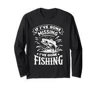 If I 've Gone Missing I've Gone Fishing - Retro Funny Angler Maglia a Manica