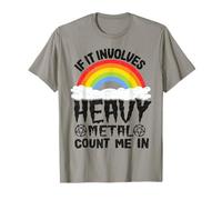 If It Coinvolves Heavy Metal Me in Kids Rainbow Satan Maglietta