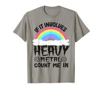 If It Coinvolves Heavy Metal Me in Kids Rainbow Satan Maglietta