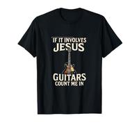 If It Coinvolves Jesus & Guitars Christian Guitar Player Lover Maglietta
