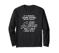If It Coinvolves Scuba And Turtles Count Me in | Vintage Scuba Maglia a Manica