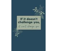 If It Doesn't Challenge You, It Won't Change You - 6 x 9 Inspirational Paperback Journal - 100 Blank Lined Pages