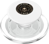 If It Fits I Sit Black Cat Skull Funny Kitty PopSockets PopGrip per MagSafe