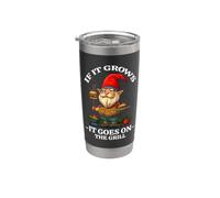 IF IT GROWS IT GOES ON THE GRILL Bicchiere termico in acciaio inox doppia parete