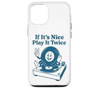 If It's Nice Play It Twice Retro Vinyl Record Music Lover Custodia per iPhone 12/12 Pro