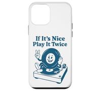 If It's Nice Play It Twice Retro Vinyl Record Music Lover Custodia per iPhone 12 mini