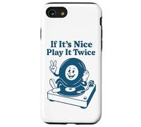 If It's Nice Play It Twice Retro Vinyl Record Music Lover Custodia per iPhone SE (2020) / 7/8