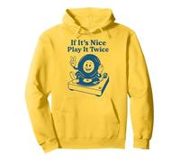 If It's Nice Play It Twice Retro Vinyl Record Music Lover Felpa con Cappuccio