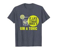 If Life Gives You Lemons Make a Gin&Tonic Maglietta, Uomo, Pervinca, 6XL