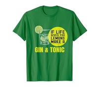 If Life Gives You Lemons Make a Gin&Tonic Maglietta, Uomo, Verde Mela, L