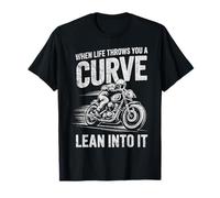 If Life Throws You a Curve Funny Motorcycle dicendo Citazione Maglietta