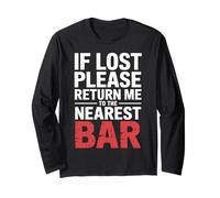 If Lost Please Return Me To The Nearest Bar |- Maglia a Manica