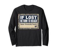 If Lost Return To Beach Coastal Crab Sign Maglia a Manica