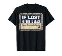 If Lost Return To Beach Coastal Crab Sign Maglietta
