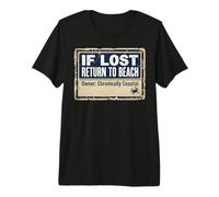 If Lost Return To Beach Coastal Crab Sign Maglietta Premium