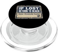 If Lost Return To Beach Coastal Crab Sign PopSockets PopGrip per MagSafe