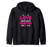 If Love Can't Cure It Nurses Can Funny Nursing Nurse Felpa con Cappuccio