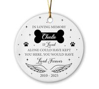 If Love Could Have Saved You Would Have Lived Forever Ornamento 2025, Nome personalizzato/Anni Cane in Loving Memory Ornamento in Ceramica, Ornamenti natalizi commemorativi per cani, Regalo di