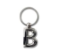 IF Metal Letter Keyring Personalised Alphabet Letters - Silver - B Portachiavi ad anello e catena 7 Centimeters Argento (Silver)