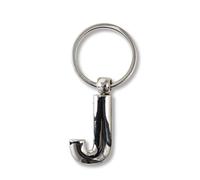 IF Metal Letter Keyring Personalised Alphabet Letters - Silver - J Portachiavi ad anello e catena 7 Centimeters Argento (Silver)