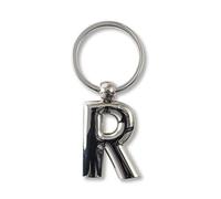 IF Metal Letter Keyring Personalised Alphabet Letters - Silver - R Portachiavi ad anello e catena 7 Centimeters Argento (Silver)