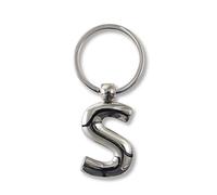 IF Metal Letter Keyring Personalised Alphabet Letters -Silver - S Portachiavi ad anello e catena 7 Centimeters Argento (Silver)