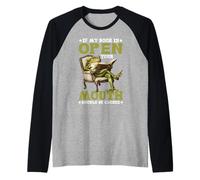 If My Book Is Open Your Mouth Should Be Closed - Maglia con Maniche Raglan